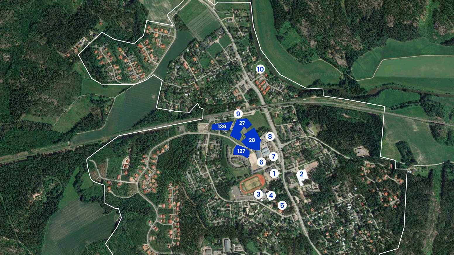 Kartta: Siuntion alueista